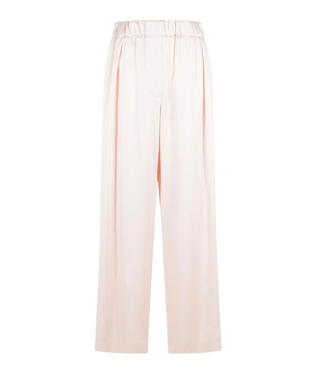 JIL SANDER Розовые вискозные брюки широкие, фото 1
