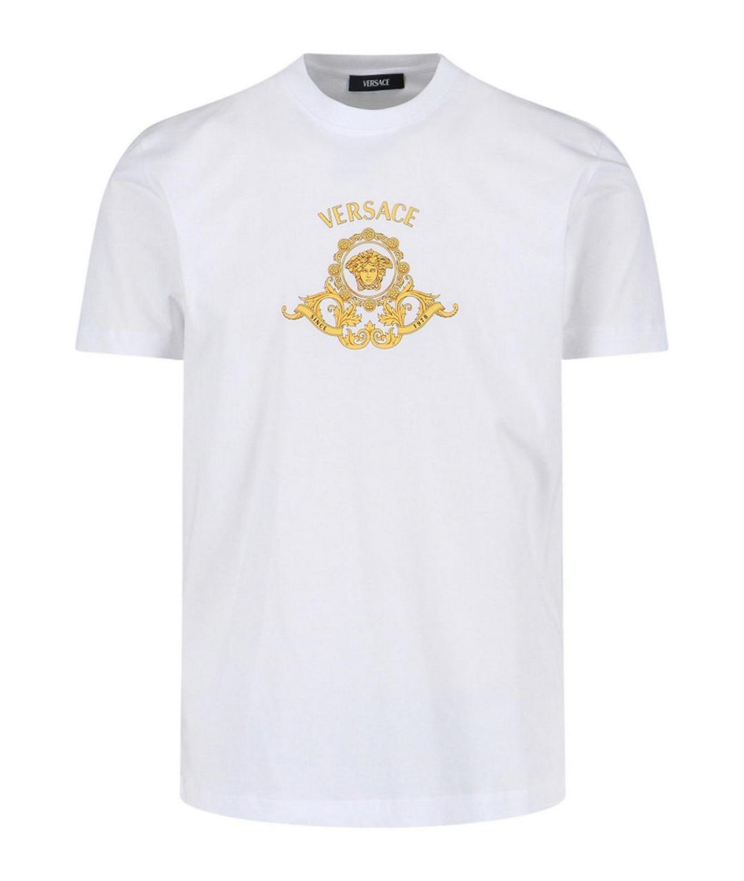 VERSACE Белая хлопковая футболка, фото 1