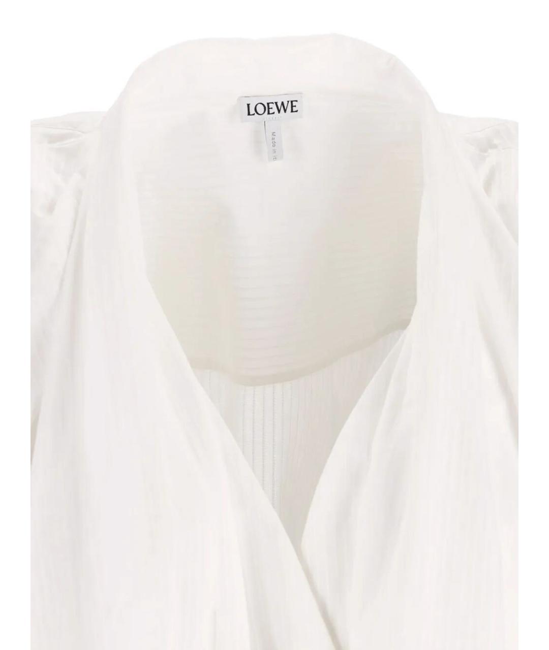 LOEWE Белое хлопковое повседневное платье, фото 4