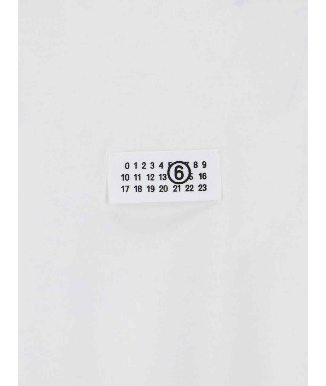 MM6 MAISON MARGIELA Белая хлопковая футболка, фото 3