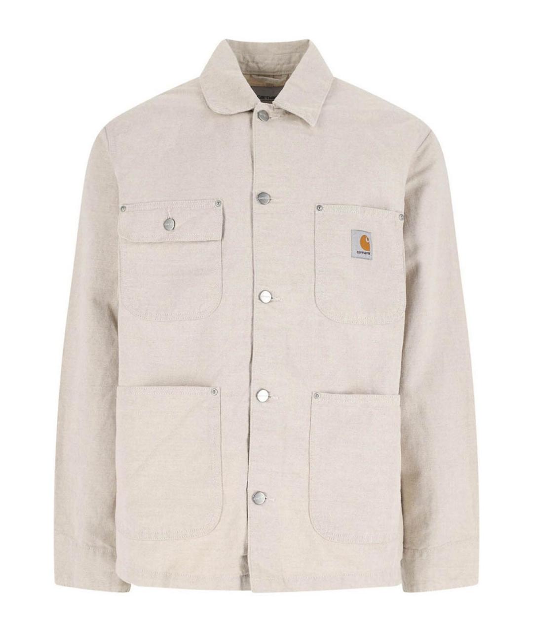 CARHARTT Бежевая хлопковая классическая рубашка, фото 1
