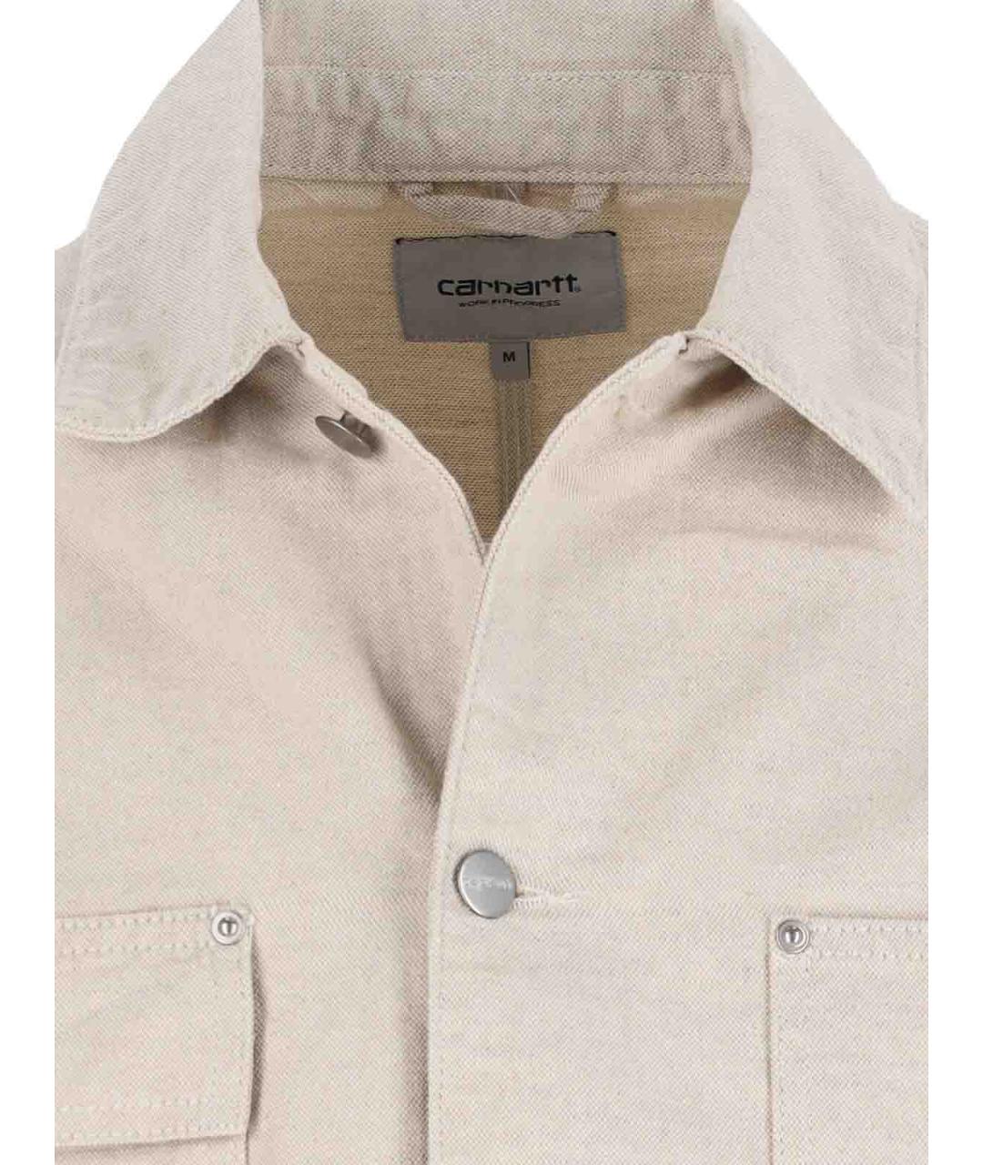 CARHARTT Бежевая хлопковая классическая рубашка, фото 4