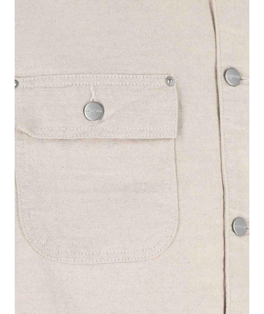 CARHARTT Бежевая хлопковая классическая рубашка, фото 5