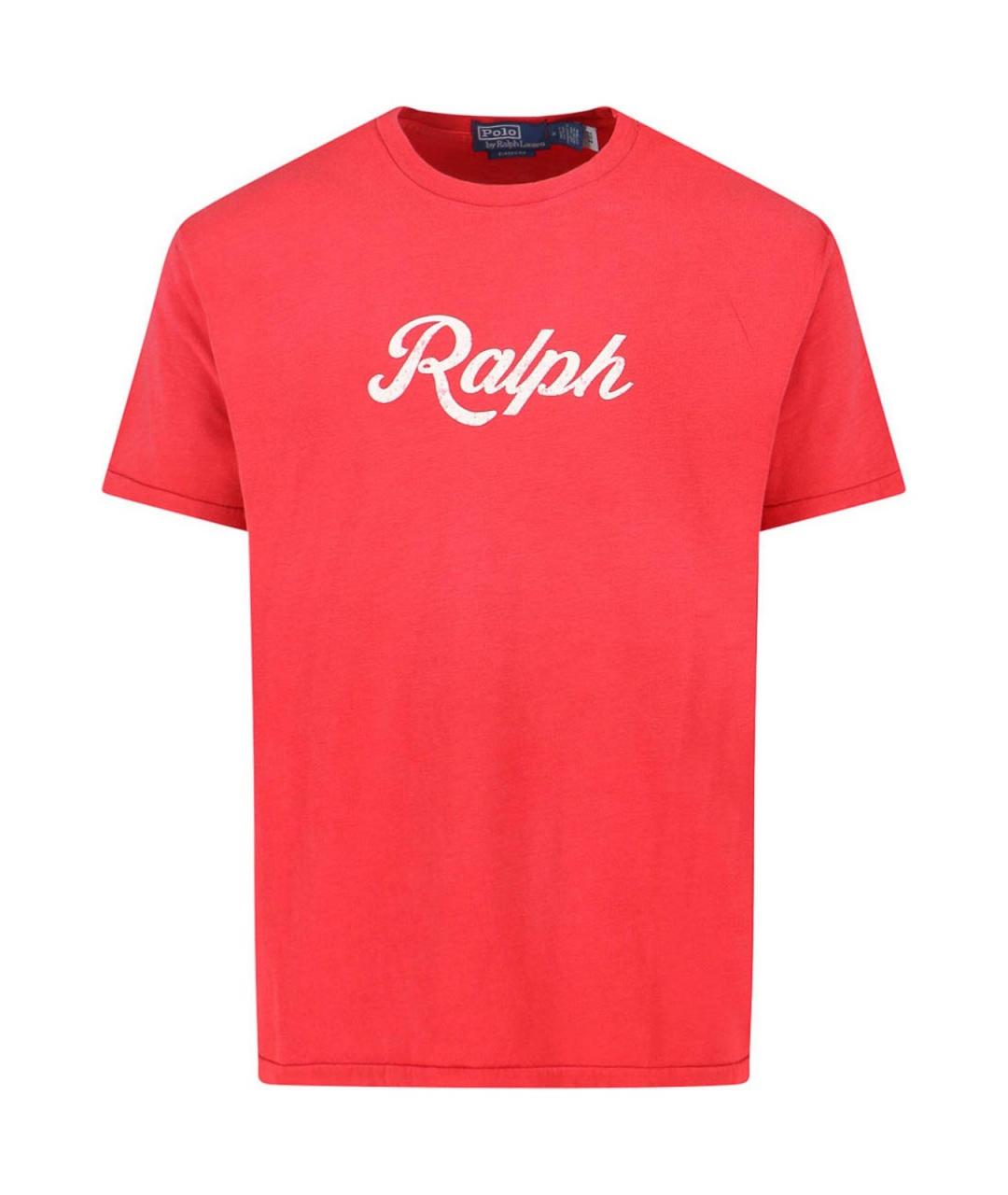 POLO RALPH LAUREN Красная хлопковая футболка, фото 1