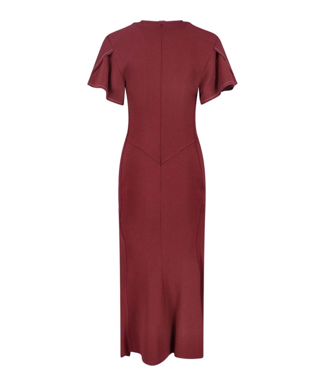 VICTORIA BECKHAM Красное вискозное платье, фото 2