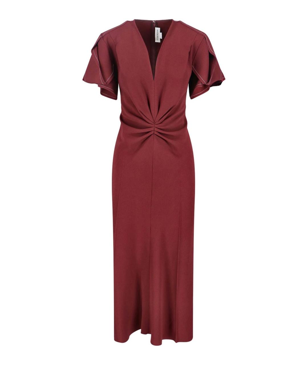 VICTORIA BECKHAM Красное вискозное платье, фото 1