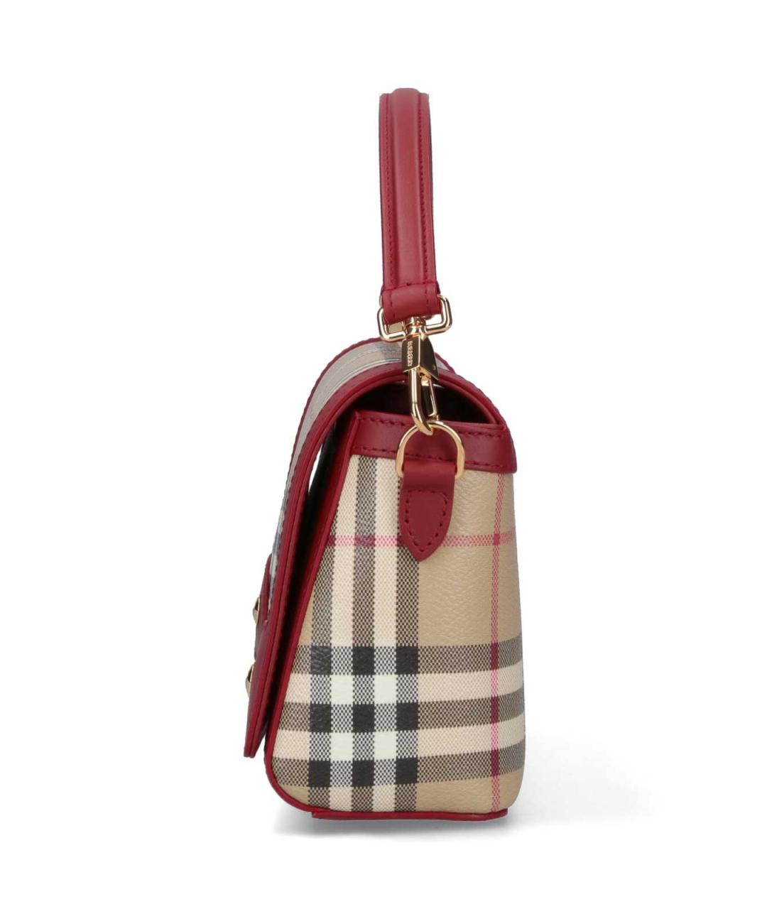 BURBERRY Бежевая синтетическая сумка тоут, фото 5