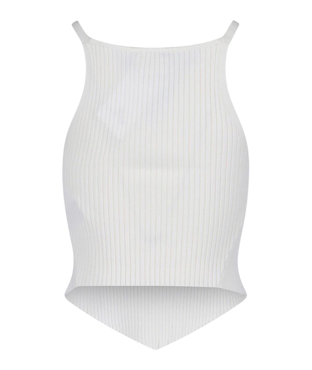 COURREGES Белая вискозная майка, фото 2