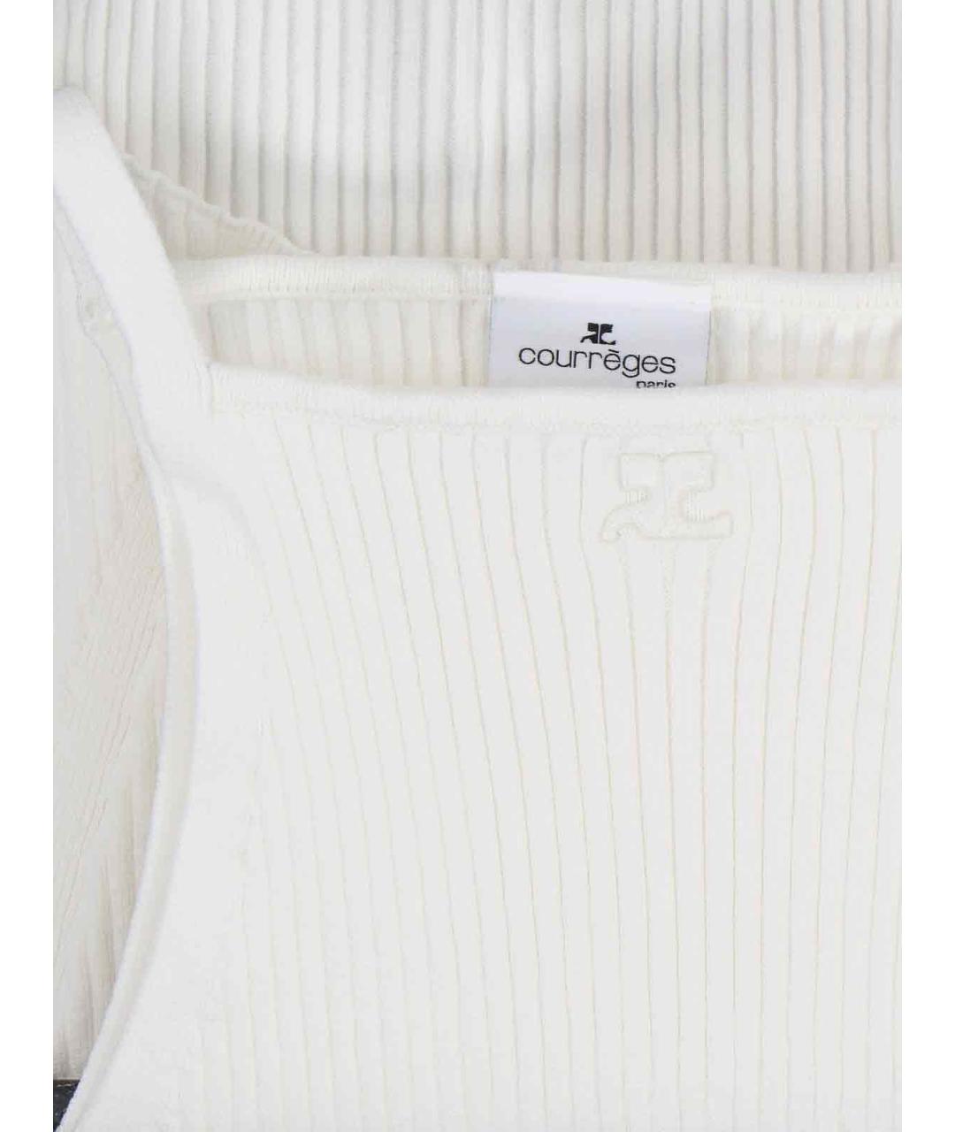 COURREGES Белая вискозная майка, фото 3