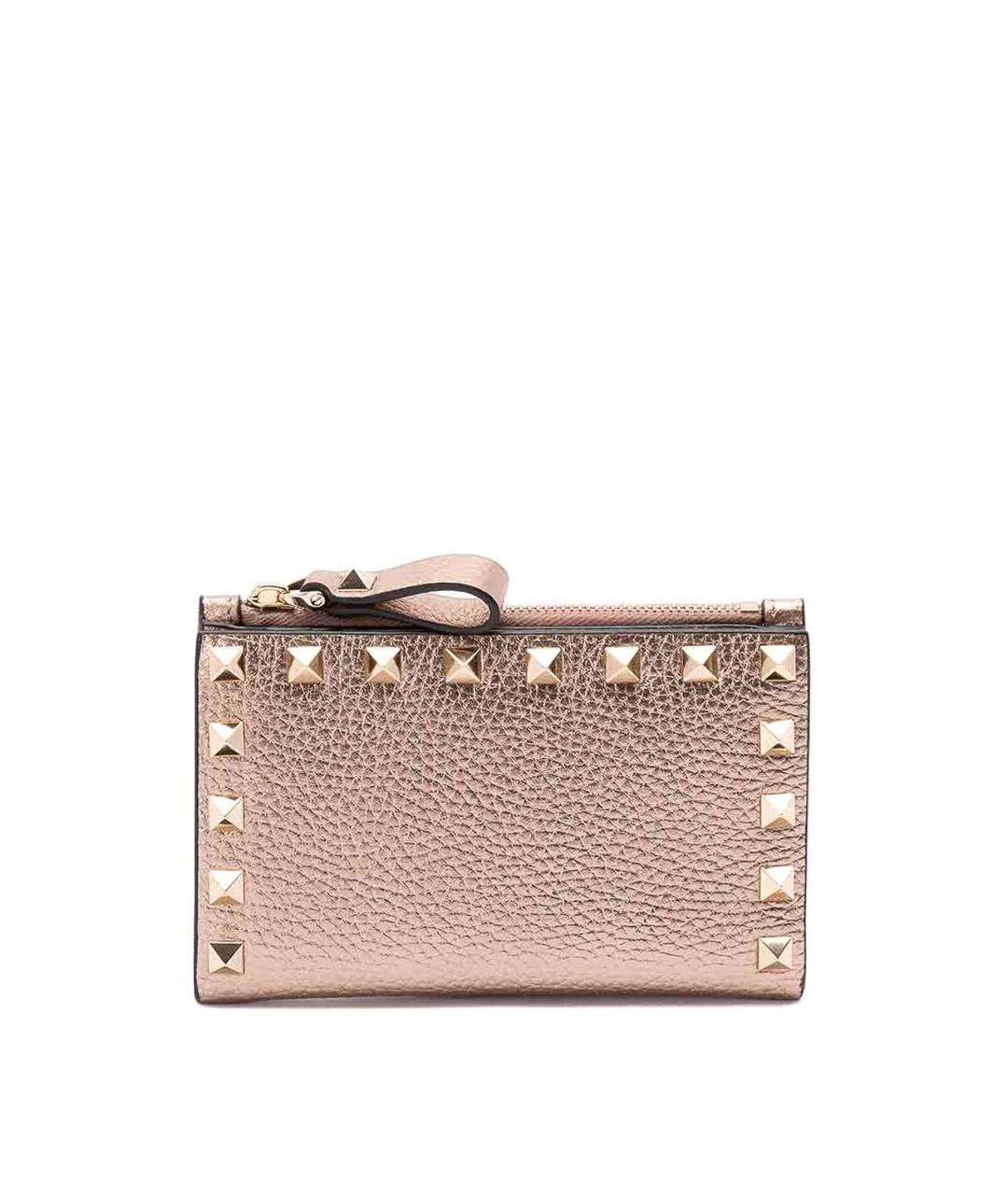 VALENTINO Розовый кожаный кошелек, фото 1