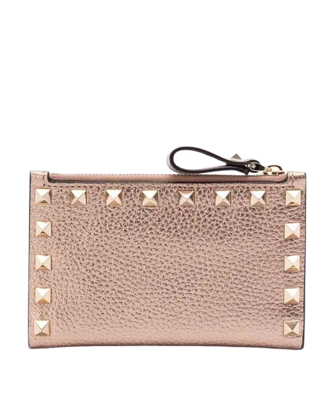 VALENTINO Розовый кожаный кошелек, фото 2