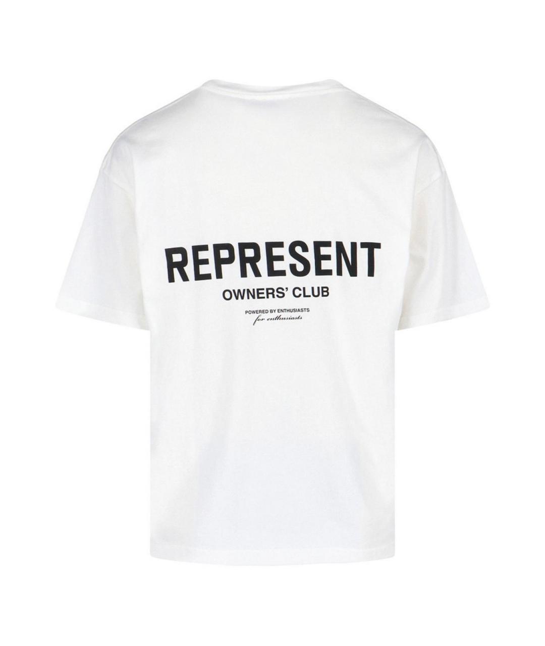 REPRESENT Белая хлопковая футболка, фото 2
