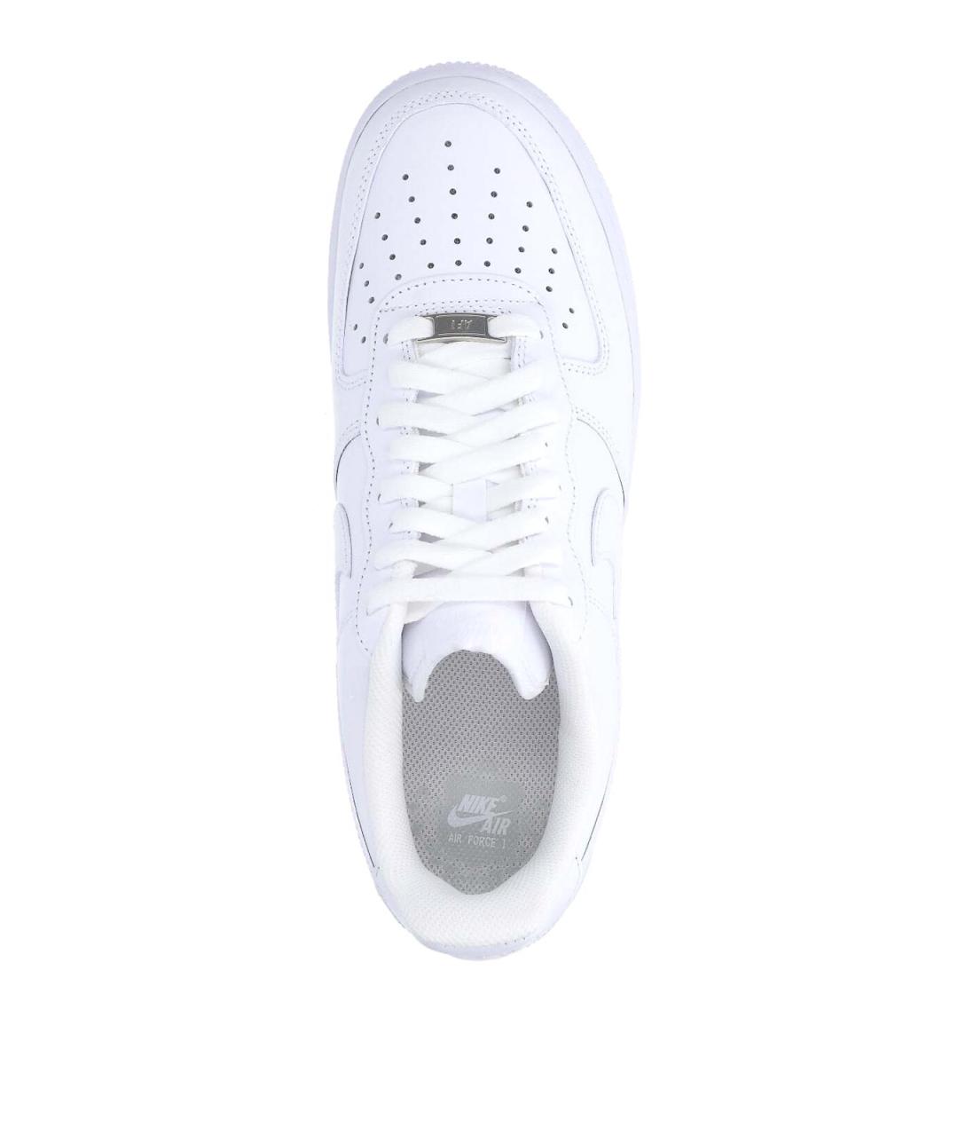 NIKE Белые кожаные низкие кроссовки / кеды, фото 5