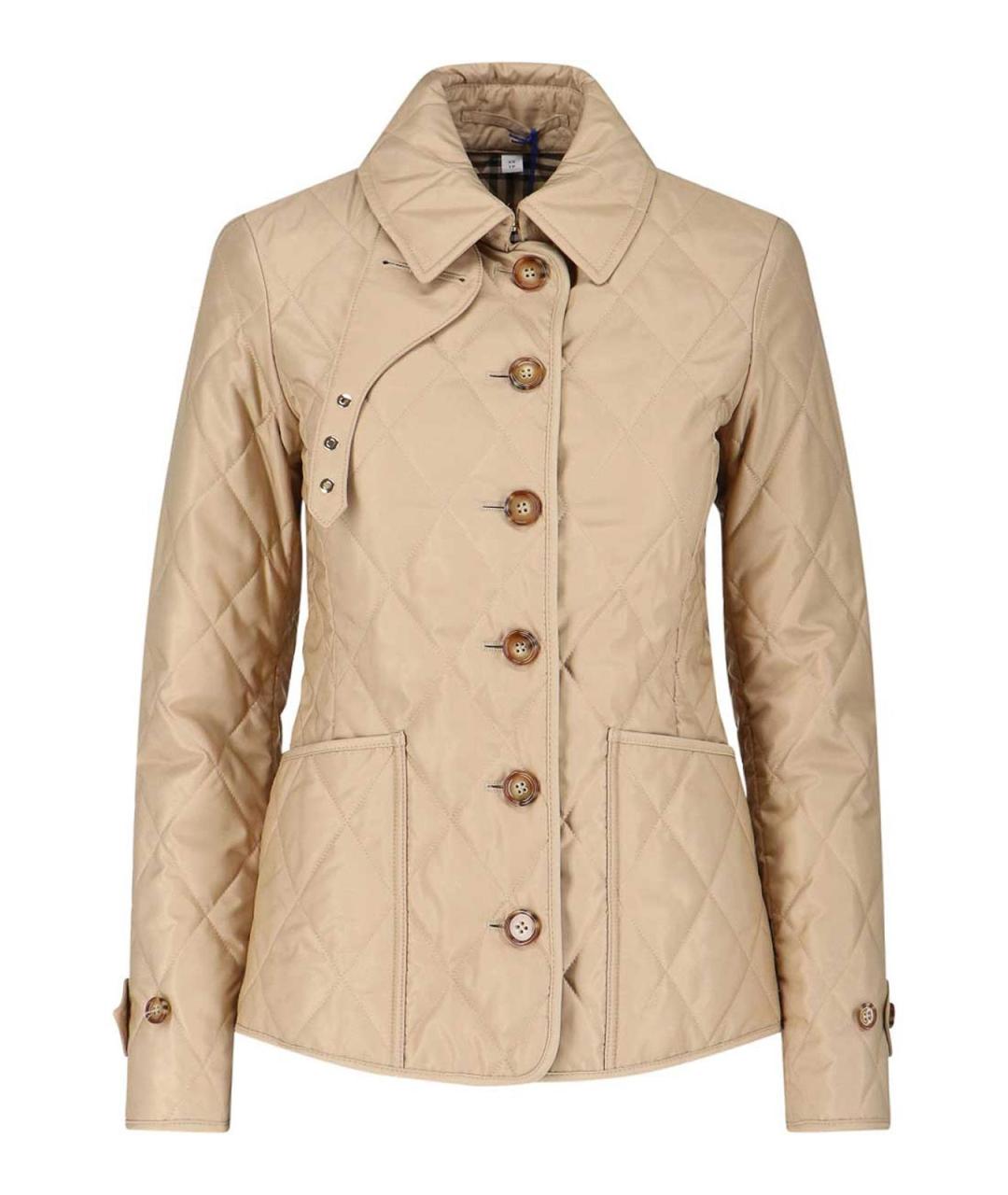 BURBERRY Бежевая полиэстеровая куртка, фото 1