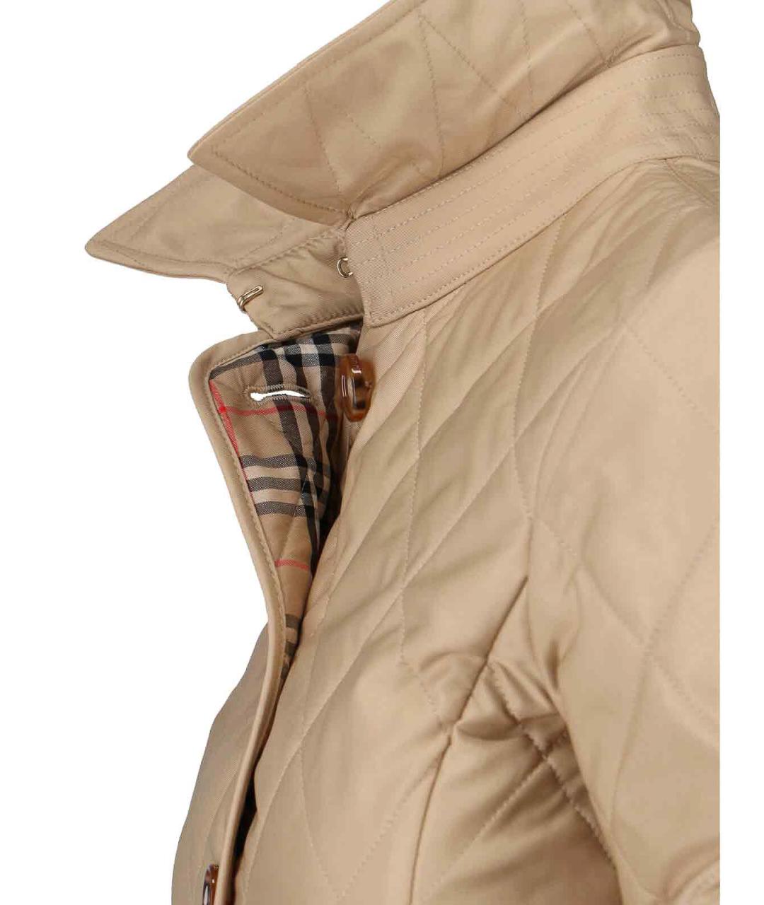 BURBERRY Бежевая полиэстеровая куртка, фото 5