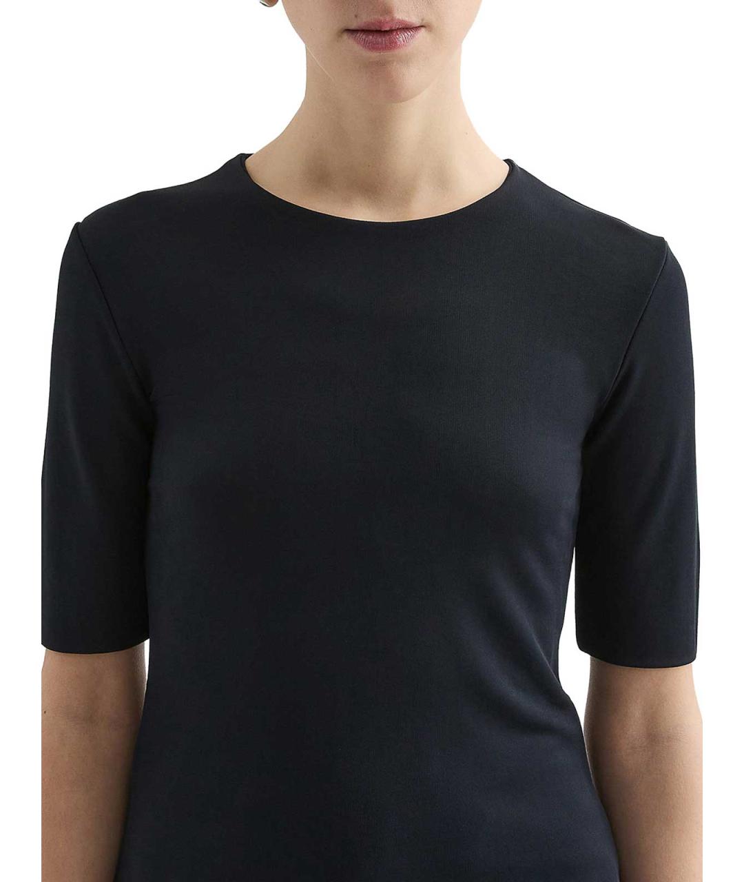 JIL SANDER Черная вискозная футболка, фото 5