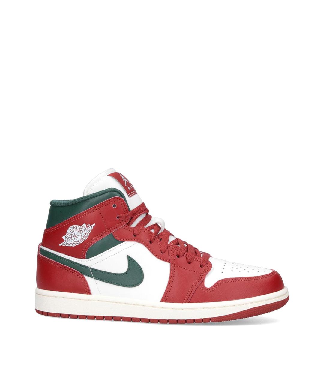 NIKE Красные кожаные низкие кроссовки / кеды, фото 1