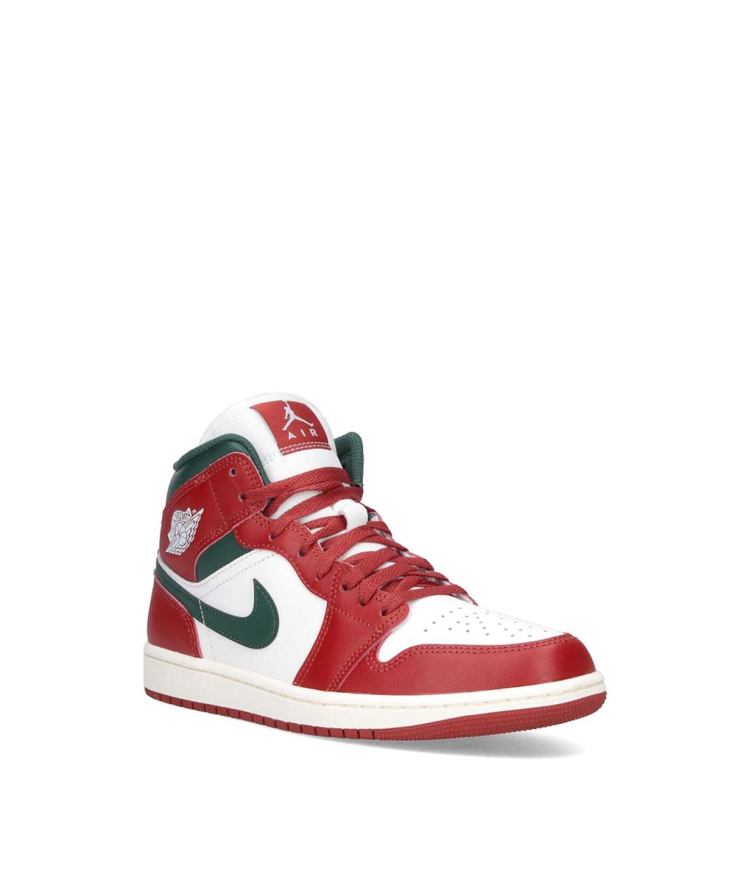 NIKE Красные кожаные низкие кроссовки / кеды, фото 2