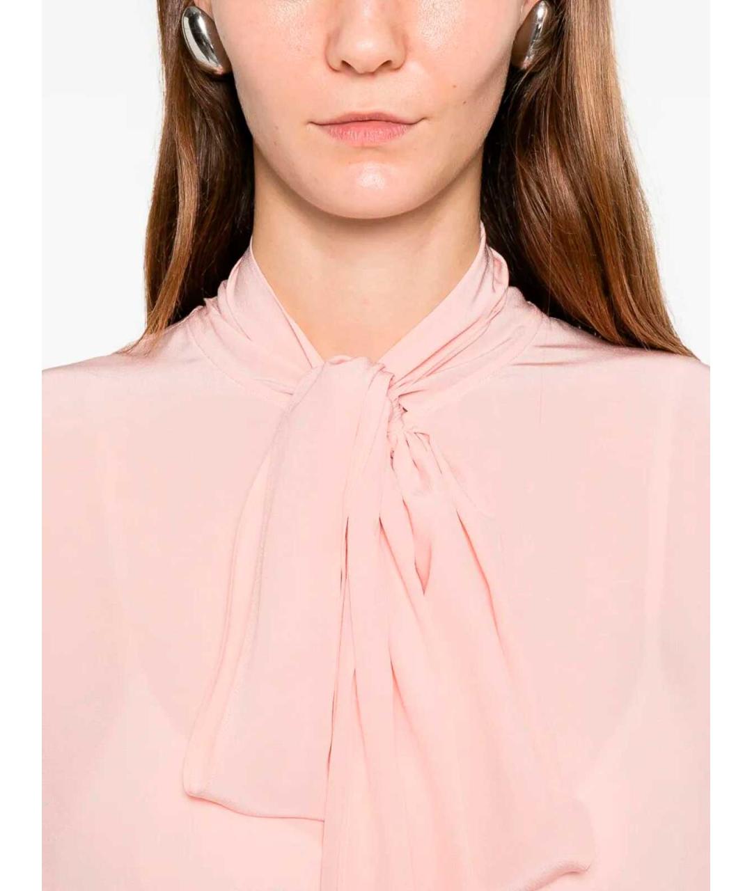 GUCCI Розовая шелковая блузы, фото 4