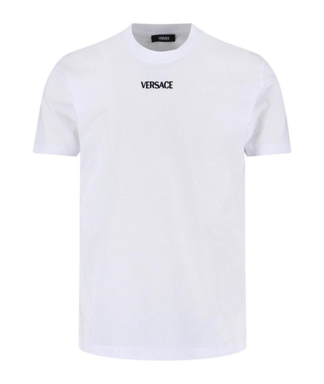 VERSACE Белая хлопковая футболка, фото 1
