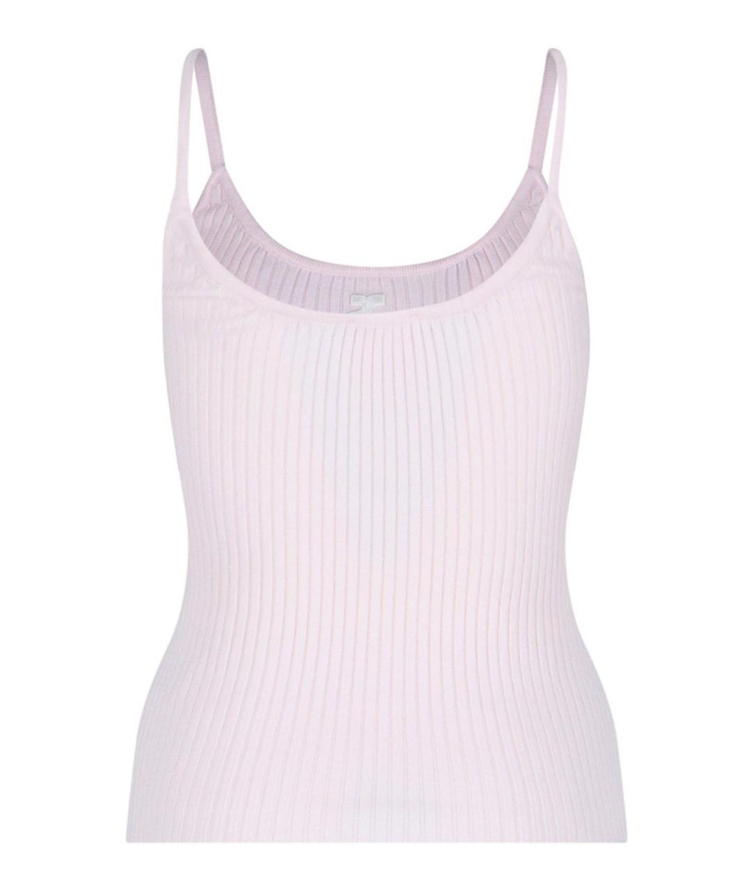 COURREGES Розовая вискозная майка, фото 2