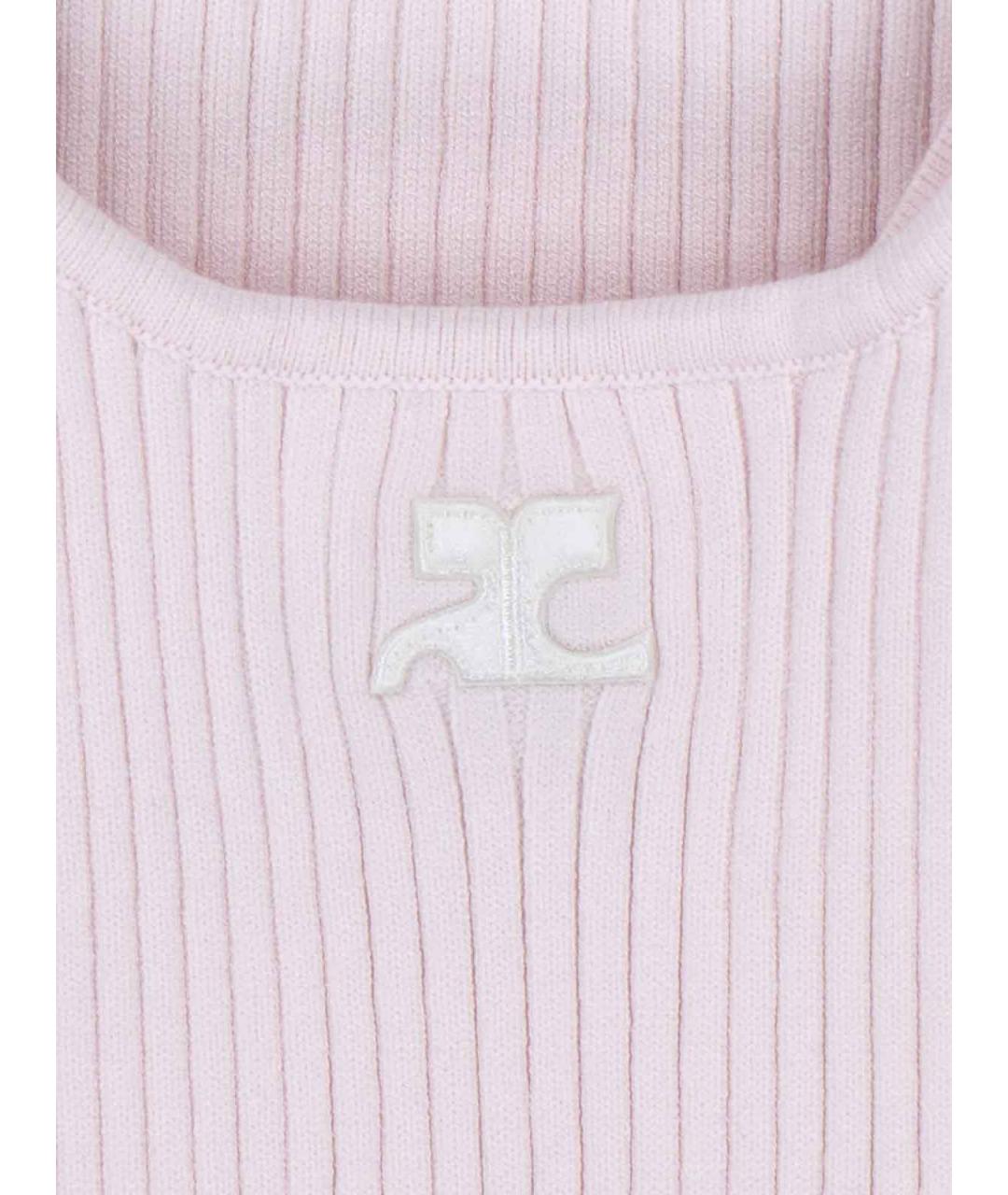 COURREGES Розовая вискозная майка, фото 3