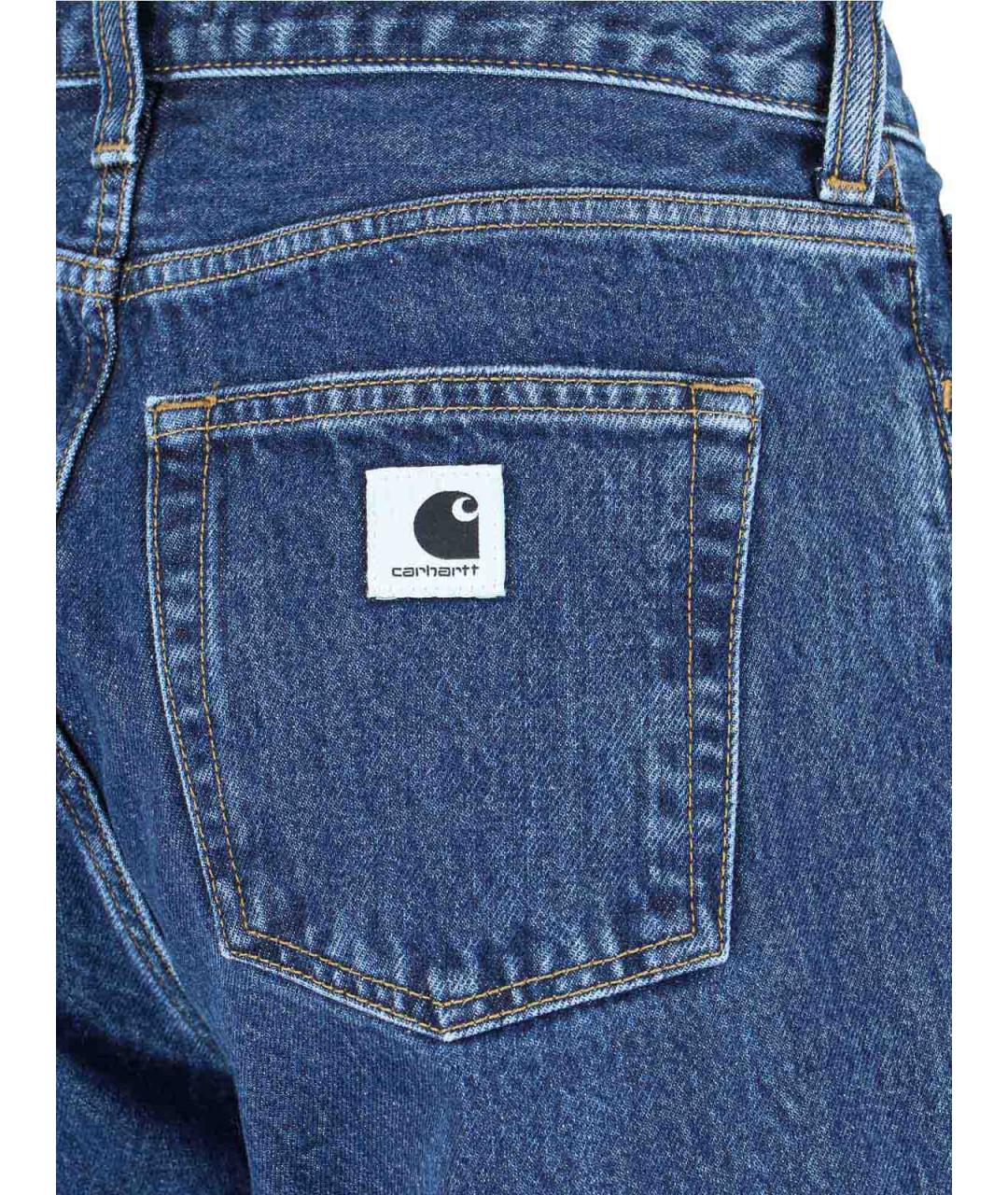 CARHARTT Синие хлопковые прямые джинсы, фото 4
