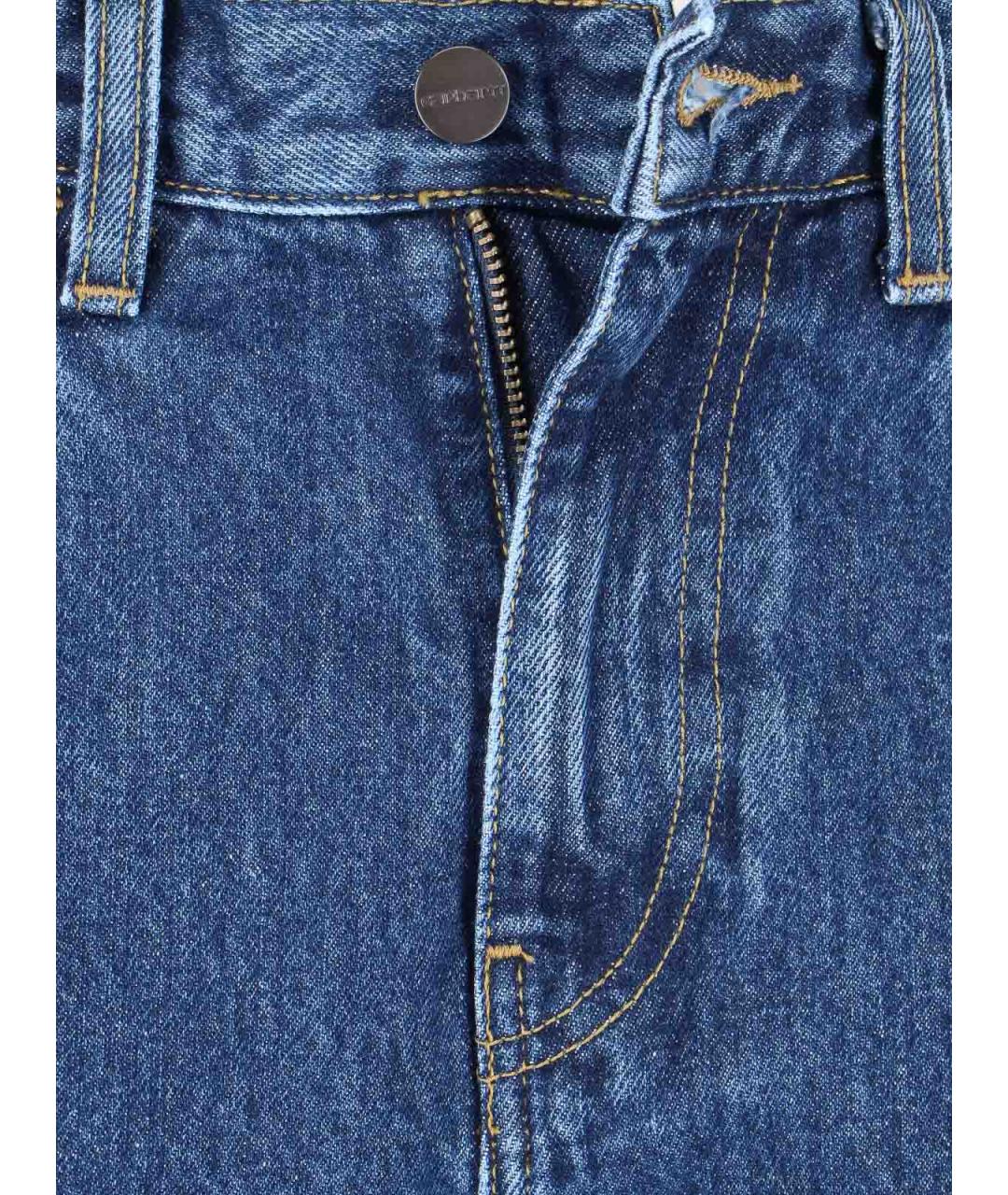 CARHARTT Синие хлопковые прямые джинсы, фото 5