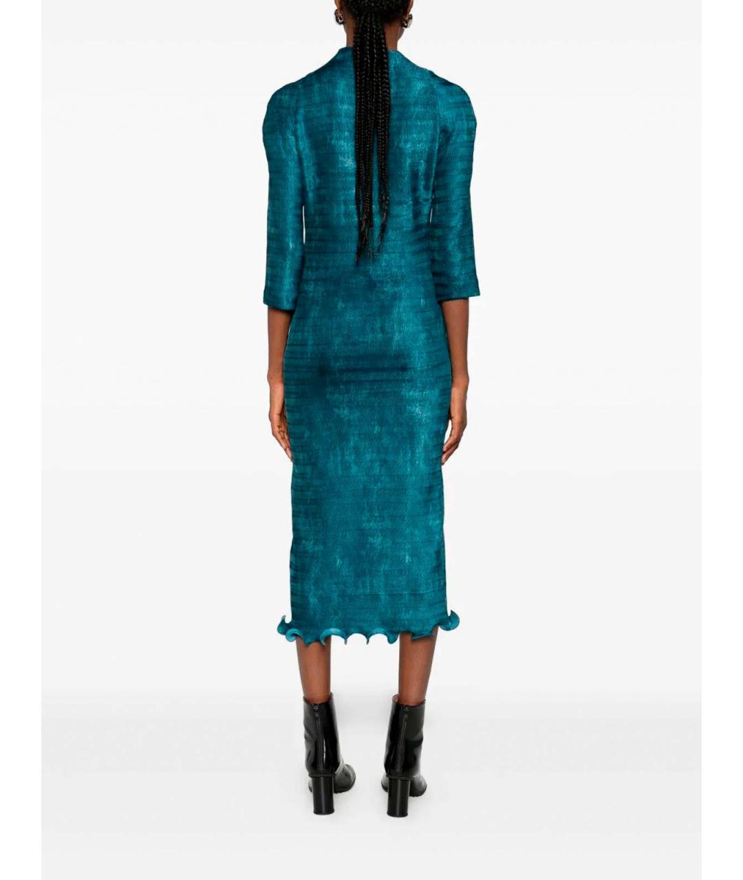 FENDI Синяя полиэстеровая футболка, фото 4
