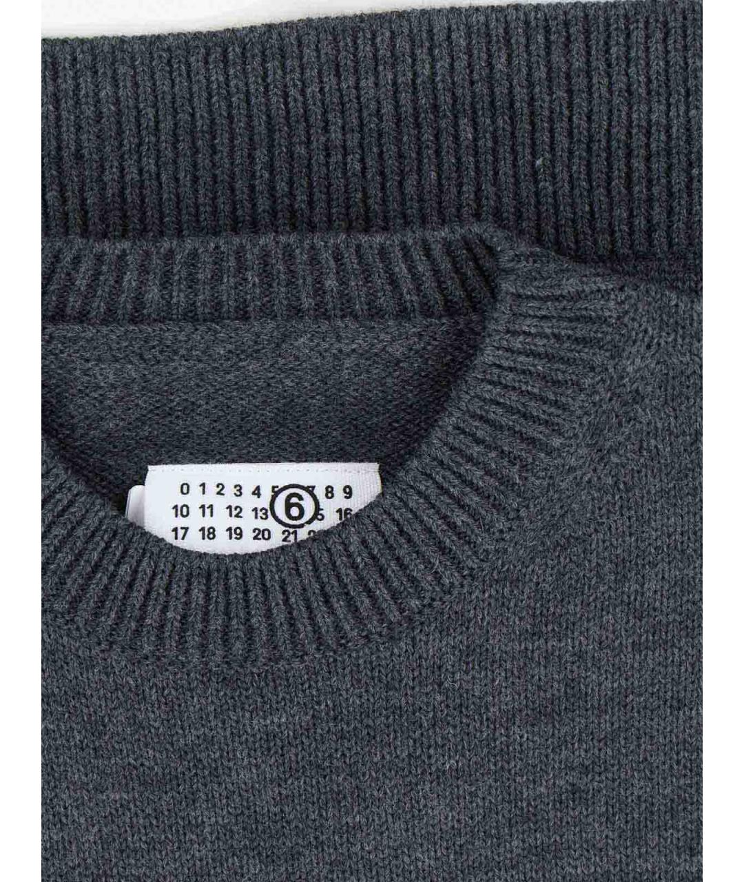 MM6 MAISON MARGIELA Антрацитовый шерстяной джемпер / свитер, фото 3