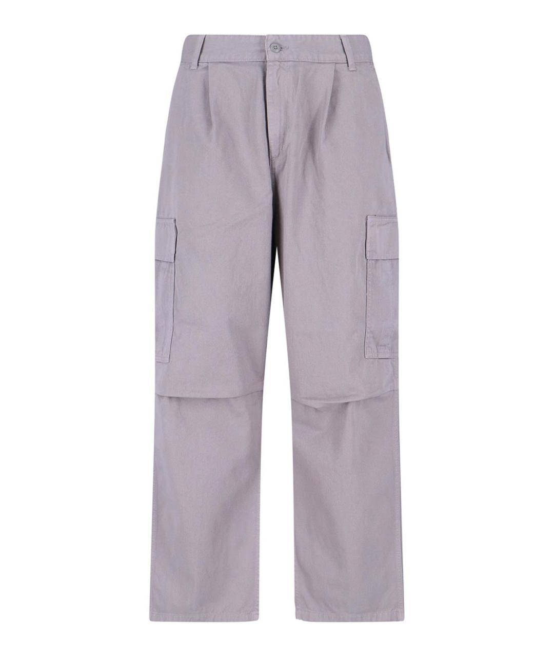 CARHARTT Серые хлопковые повседневные брюки, фото 1