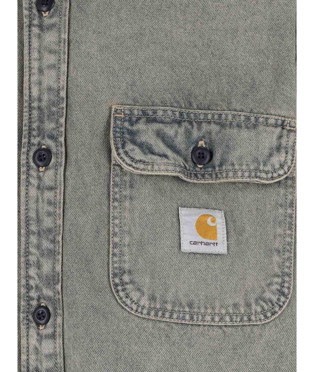 CARHARTT Серая хлопковая кэжуал рубашка, фото 3