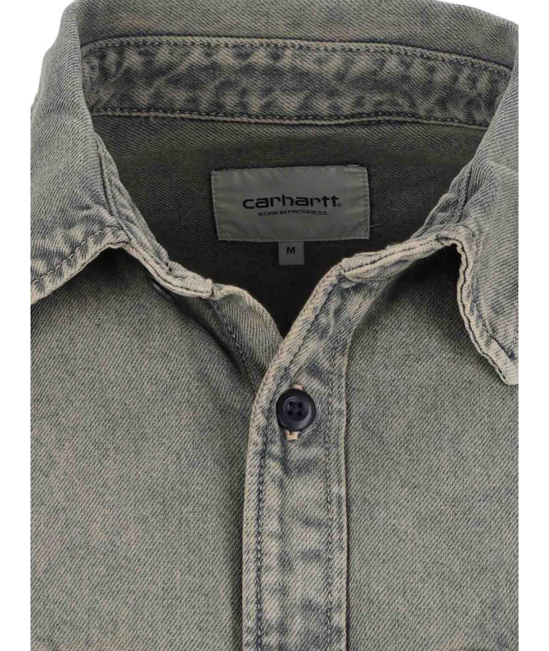 CARHARTT Серая хлопковая кэжуал рубашка, фото 4