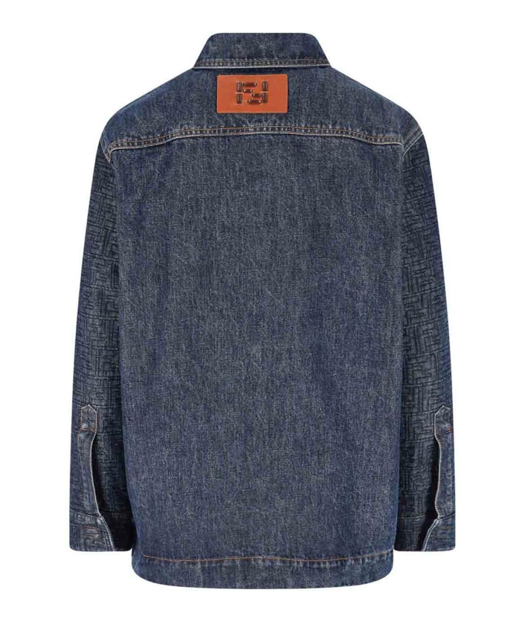 FENDI Синяя хлопковая куртка, фото 2