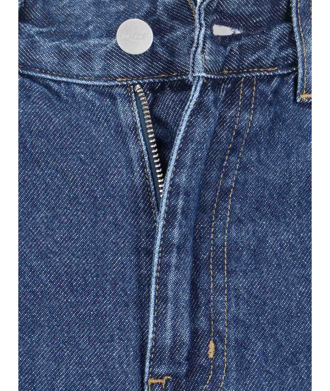CARHARTT Синие хлопковые прямые джинсы, фото 5