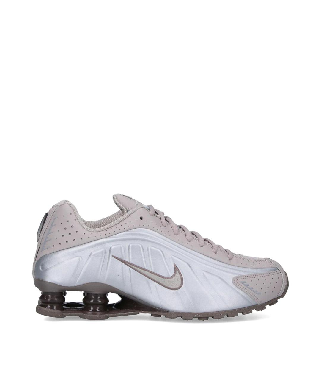 NIKE Серые кожаные низкие кроссовки / кеды, фото 1