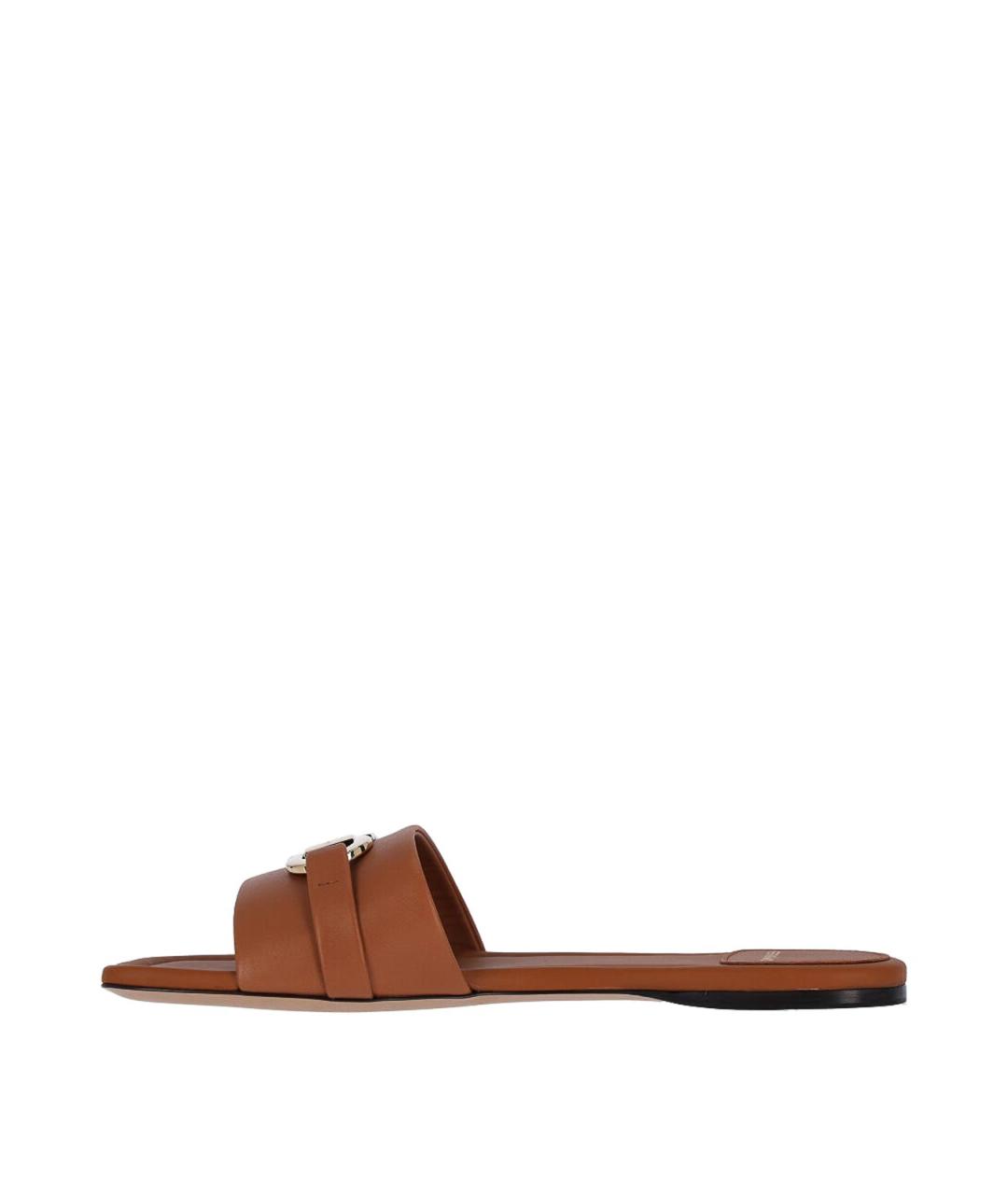 FERRAGAMO Коричневые кожаные сандалии, фото 3