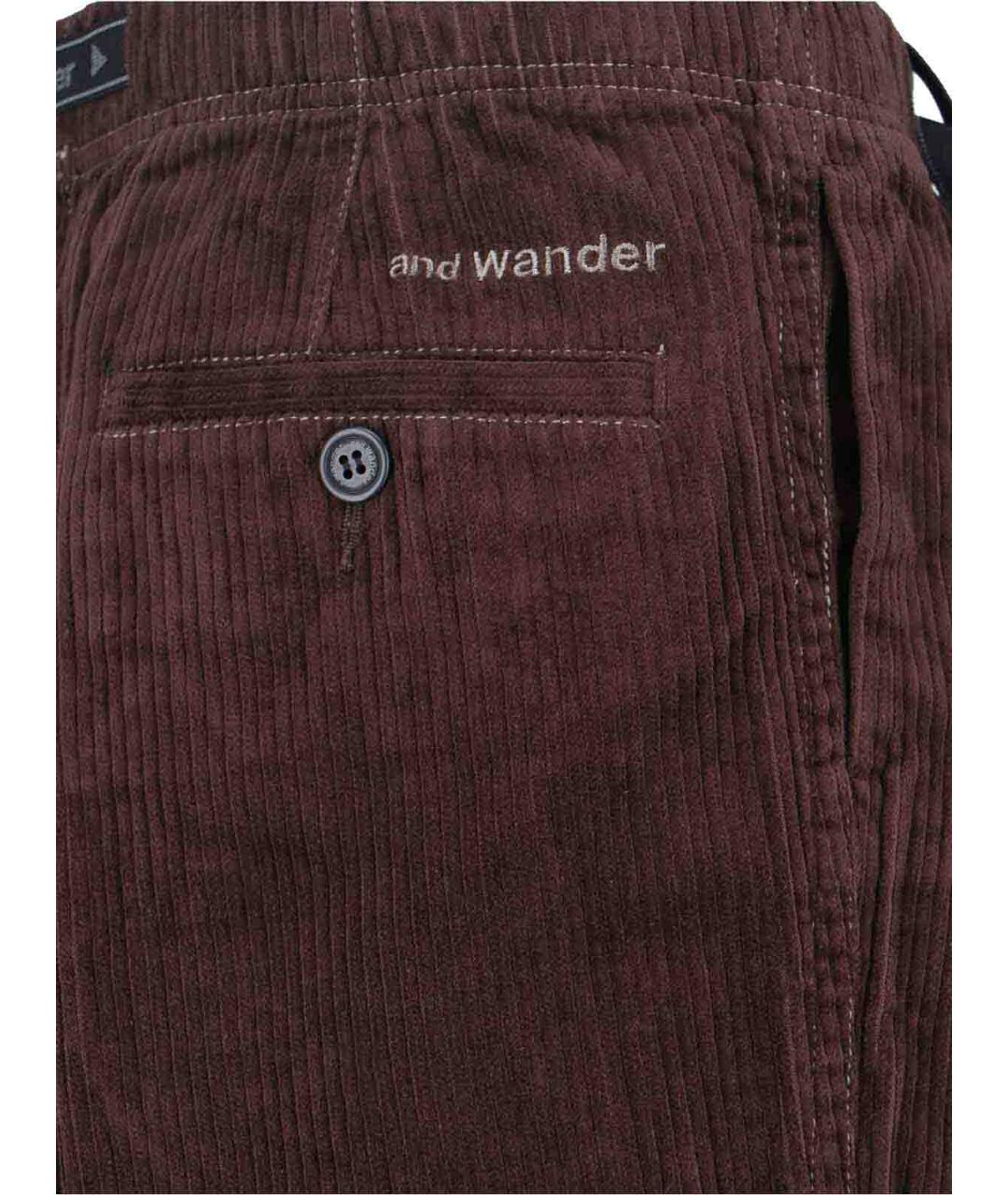 AND WANDER Коричневые хлопковые повседневные брюки, фото 4