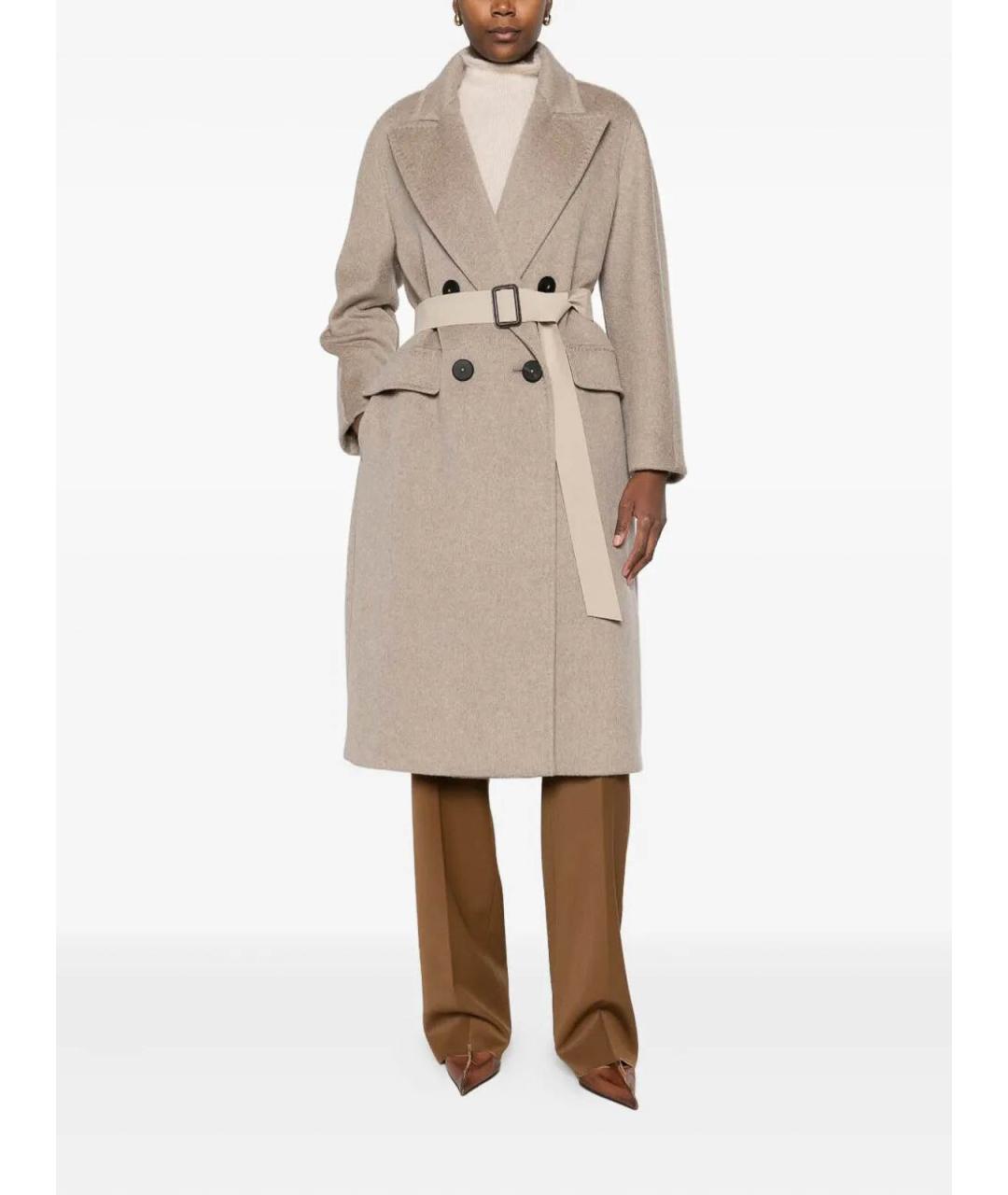 MAX MARA Бежевое кашемировое пальто, фото 2