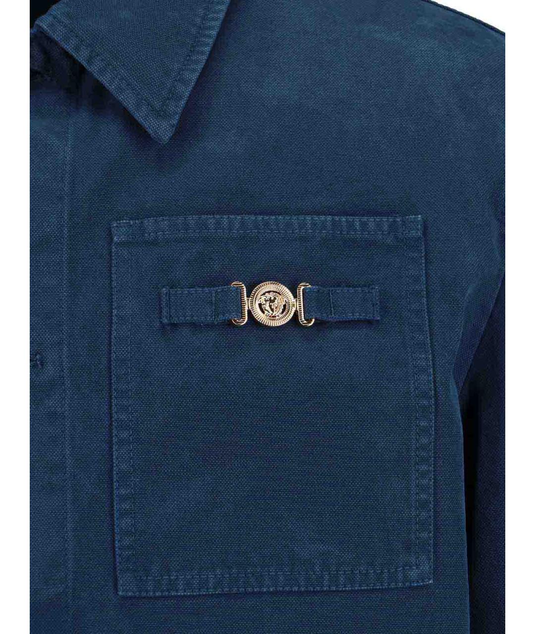 VERSACE Синяя хлопковая куртка, фото 3