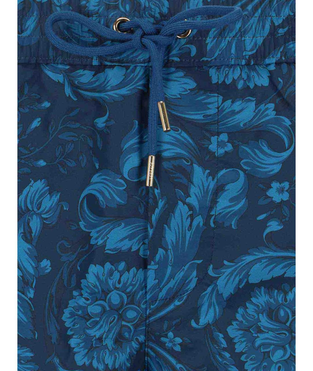 VERSACE Синие кожаные плавки, фото 4