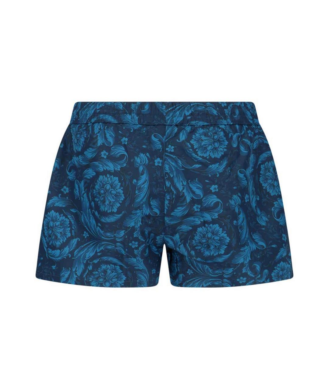 VERSACE Синие кожаные плавки, фото 2