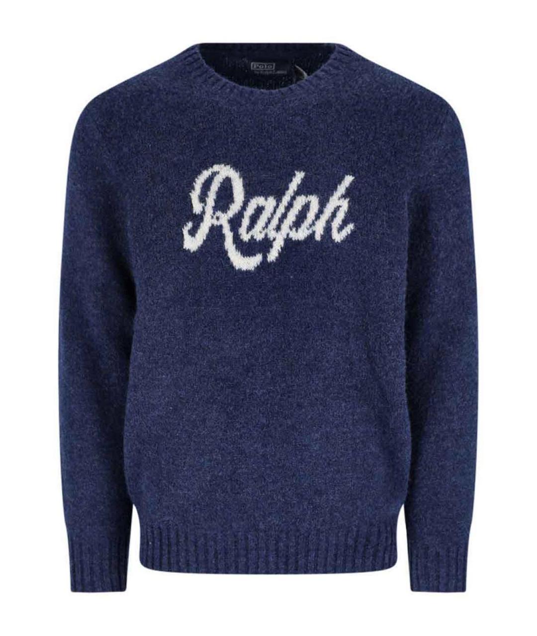 POLO RALPH LAUREN Синий шерстяной джемпер / свитер, фото 1