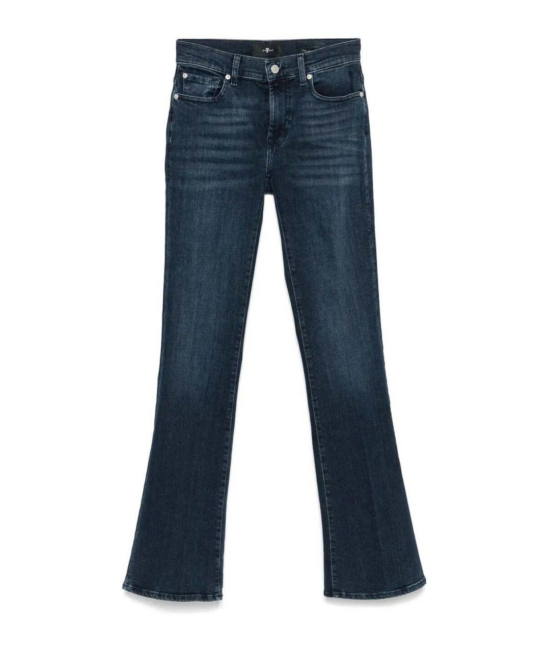 7 FOR ALL MANKIND Синие хлопковые джинсы клеш, фото 1
