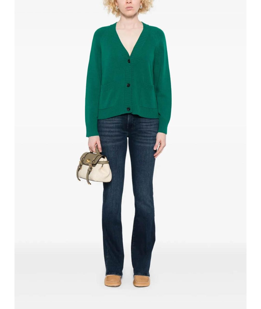 7 FOR ALL MANKIND Синие хлопковые джинсы клеш, фото 2