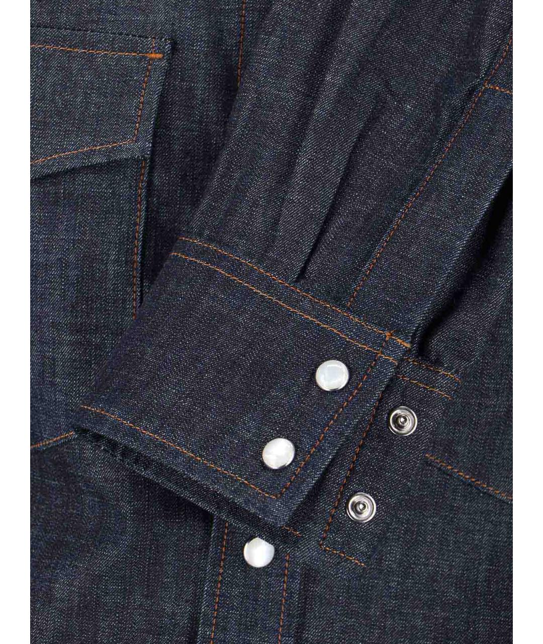 A.P.C. Синяя хлопковая кэжуал рубашка, фото 5