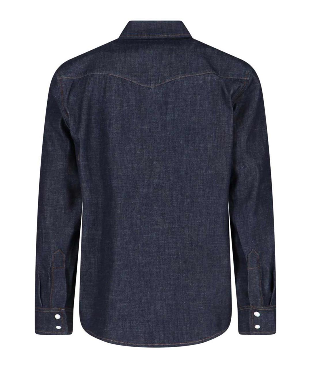 A.P.C. Синяя хлопковая кэжуал рубашка, фото 2
