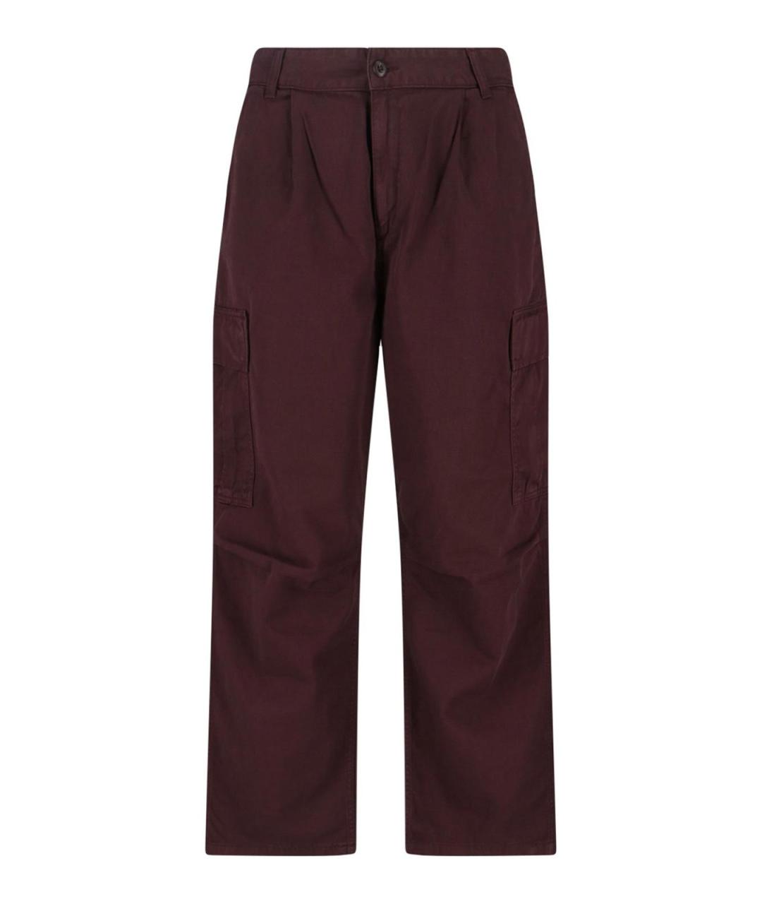 CARHARTT Коричневые хлопковые повседневные брюки, фото 1