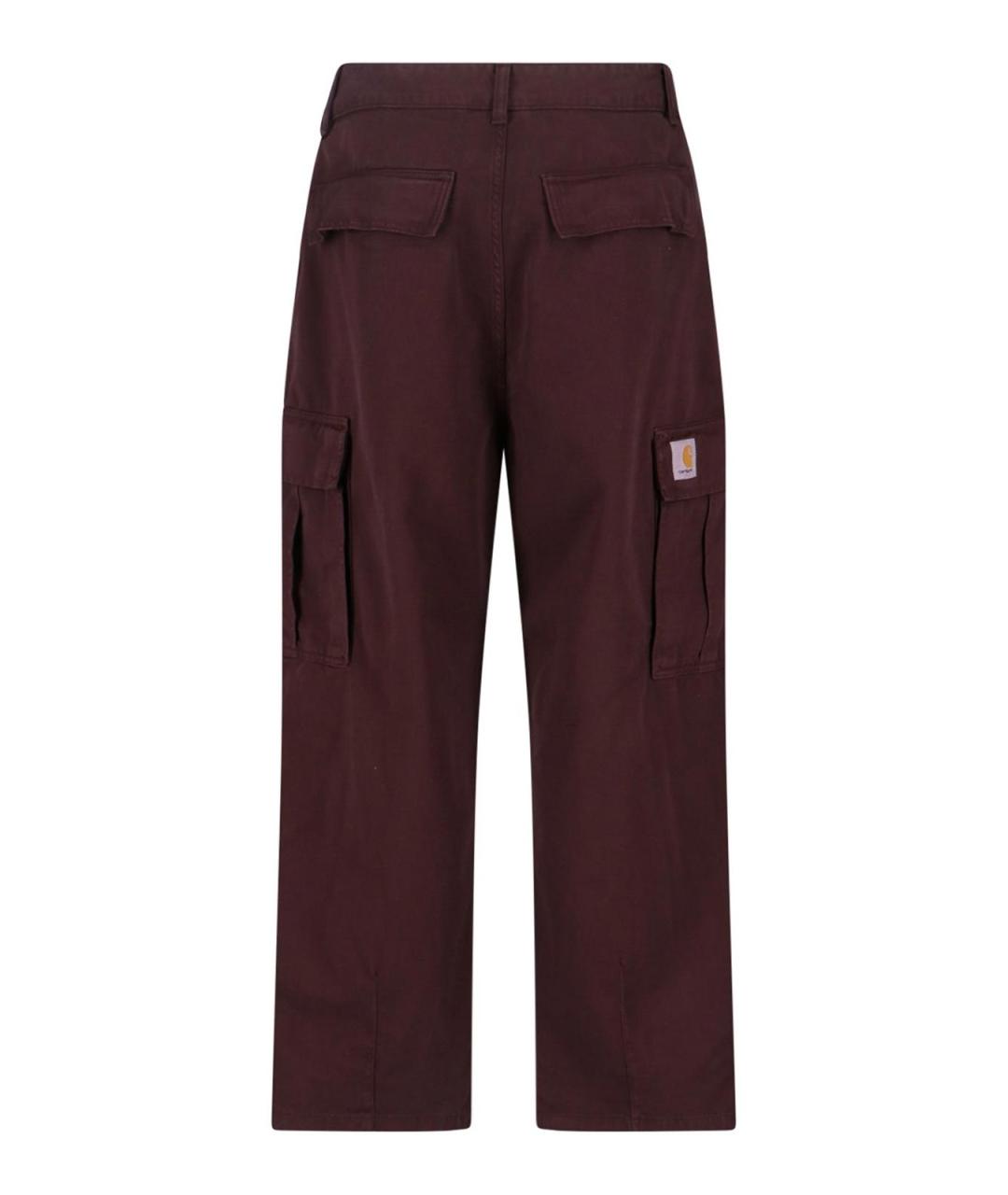 CARHARTT Коричневые хлопковые повседневные брюки, фото 2