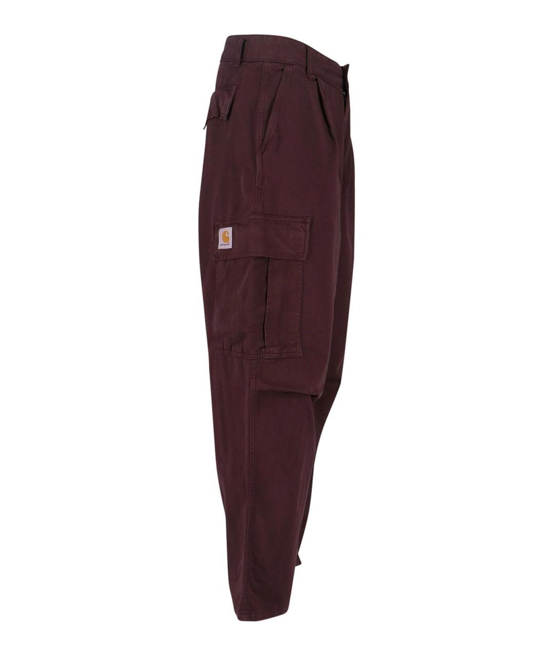 CARHARTT Коричневые хлопковые повседневные брюки, фото 3